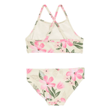 Ensemble maillot de bain anti-UV 3 pièces floral fille