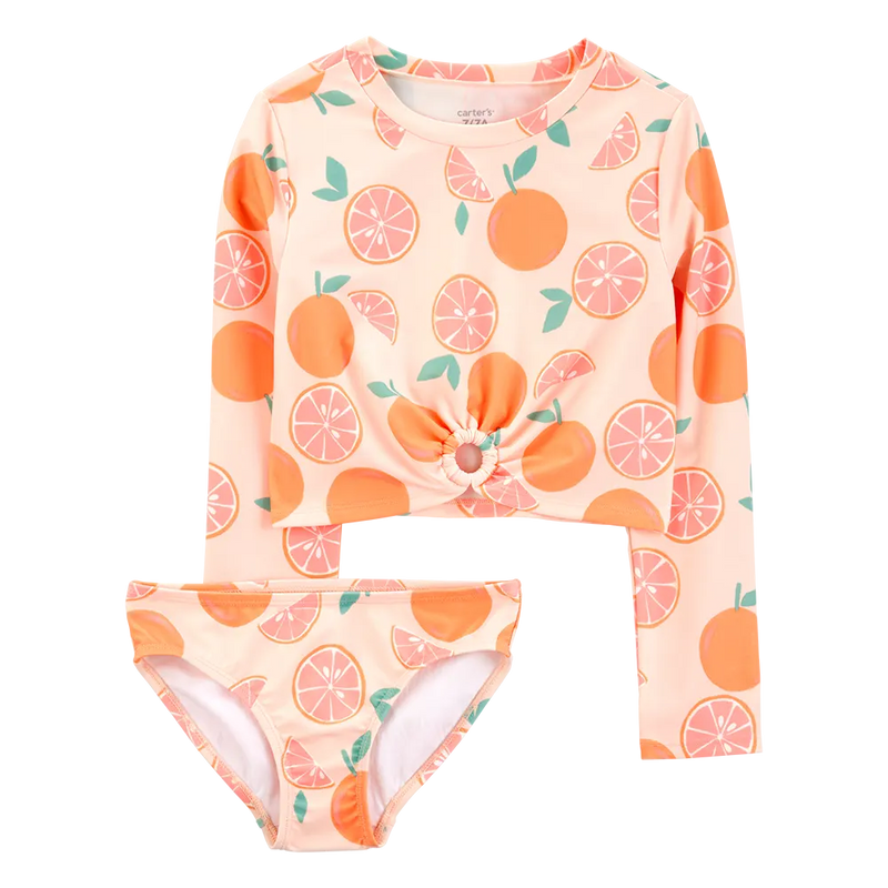 Traje de baño de 2 piezas anti-UV para niña Carter's - Naranja