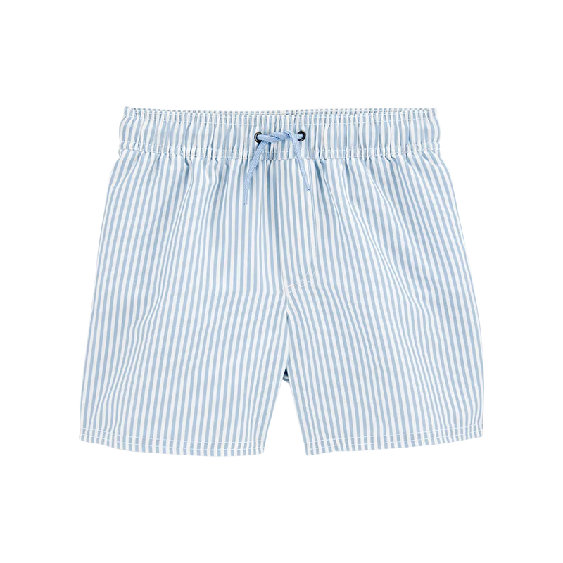 Short de baño a rayas sin cierre para niño Carter's - Azul y blanco