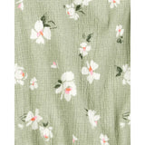 Ensemble haut et pantalon large fleuri fille