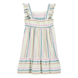 Carter's Girl's Striped Flutter-Sleeve Dress - Multi