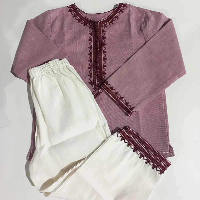Mami Cami Jabadour Garçon - Rouge Brique & Blanc