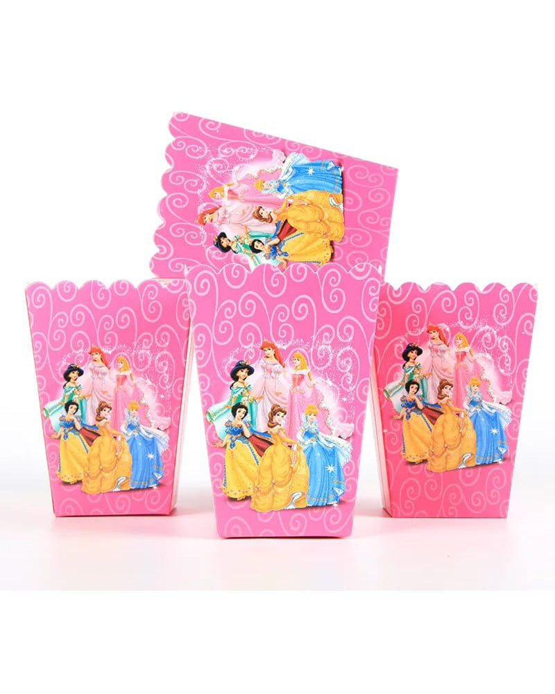 Boîtes à Popcorn 6 pièces en papier - Les Princesses