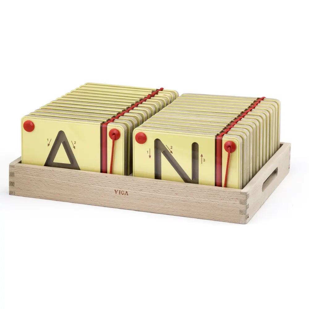 Viga Toys Tableau d’Écriture Magnétique Lettres Majuscules – 3A+