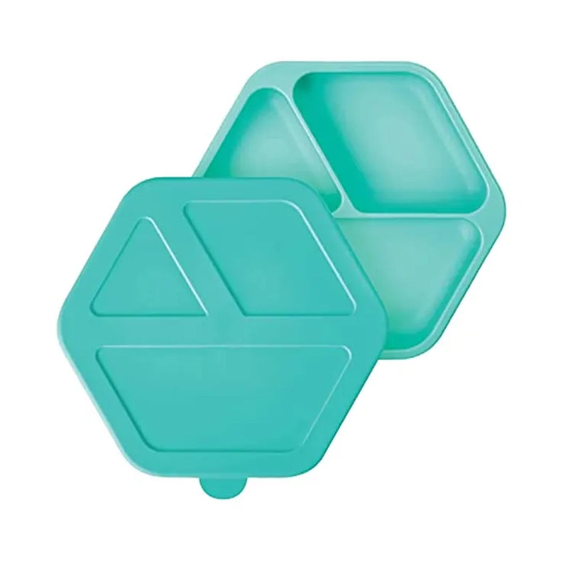 Tiny Twinkle Compartment Plate with Silicone Lid - Beige