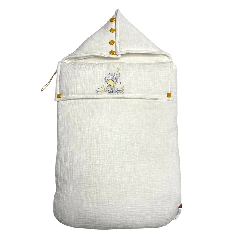 Bambidou Muslin Sleeping Bag - White Elephant