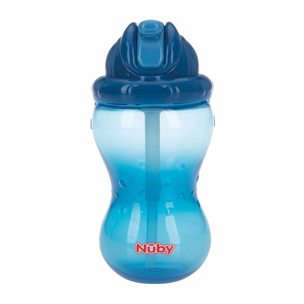 Nûby Gobelet à Paille Anti-Goutte Flip-It 300ml 12M+ - Bleu