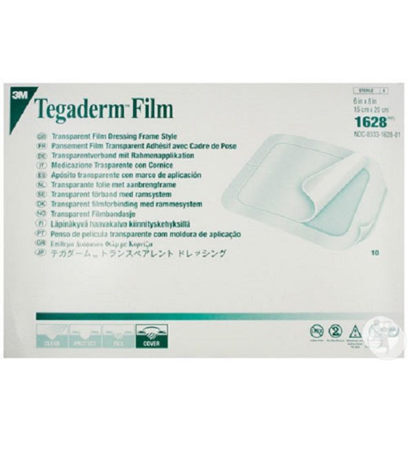Pansement film transparent Tegaderm avec cadre 5 x 20 cm – emballage