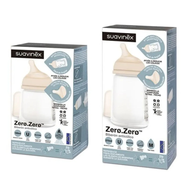 Suavinex Pack of 6 Anti-Colic Zero Baby Bottles. Zero