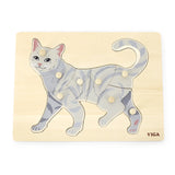 Viga Toys Puzzle Montessori 18M+ - Chat