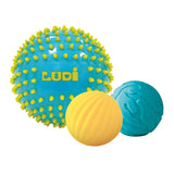 Ludi 3 Balles Sensorielles 6M+ - Bleu