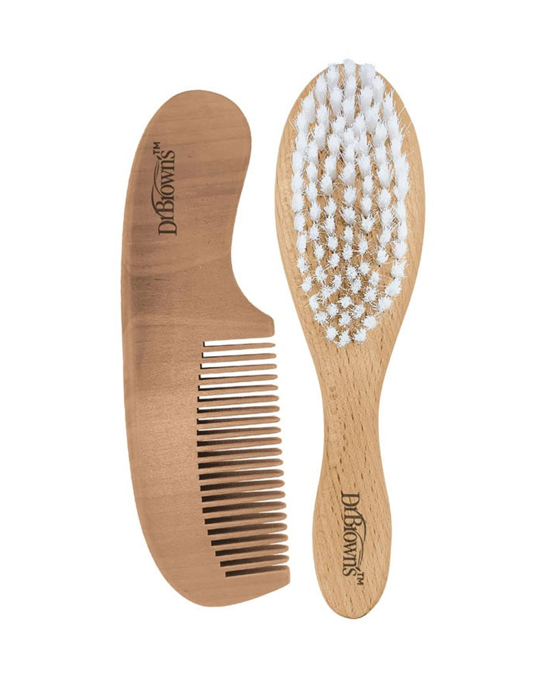 Dr. Brown's Soft Wood Brush & Comb