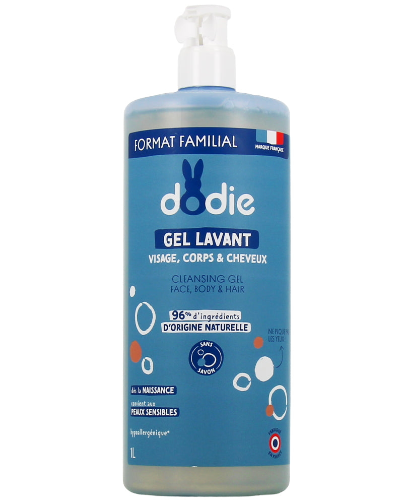 Gel lavant 3en1 flacon pompe Dodie - 1L