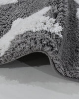 Tapis Rectangulaire Étoile 100% Bio 160x230 cm Un Amour de Tapis - Gris & Blanc