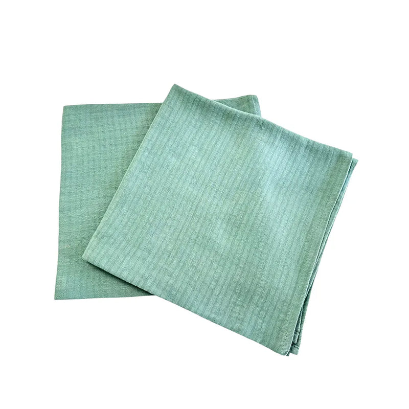 Bambidou Lot 2 Serviettes de Rot - Gaze Vert Eau