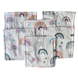 Babymat Lot de 6 Lingettes en Tissu - Rainbow Rose