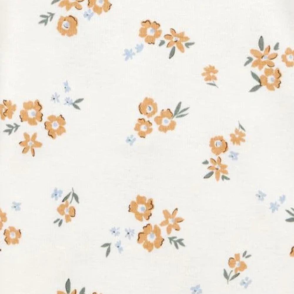Ensemble 3 Pièces Bébé Fille Carter's - Floral Or & Blanc