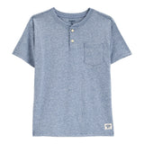 OshKosh Boy's Pocket Henley T-shirt - Blue