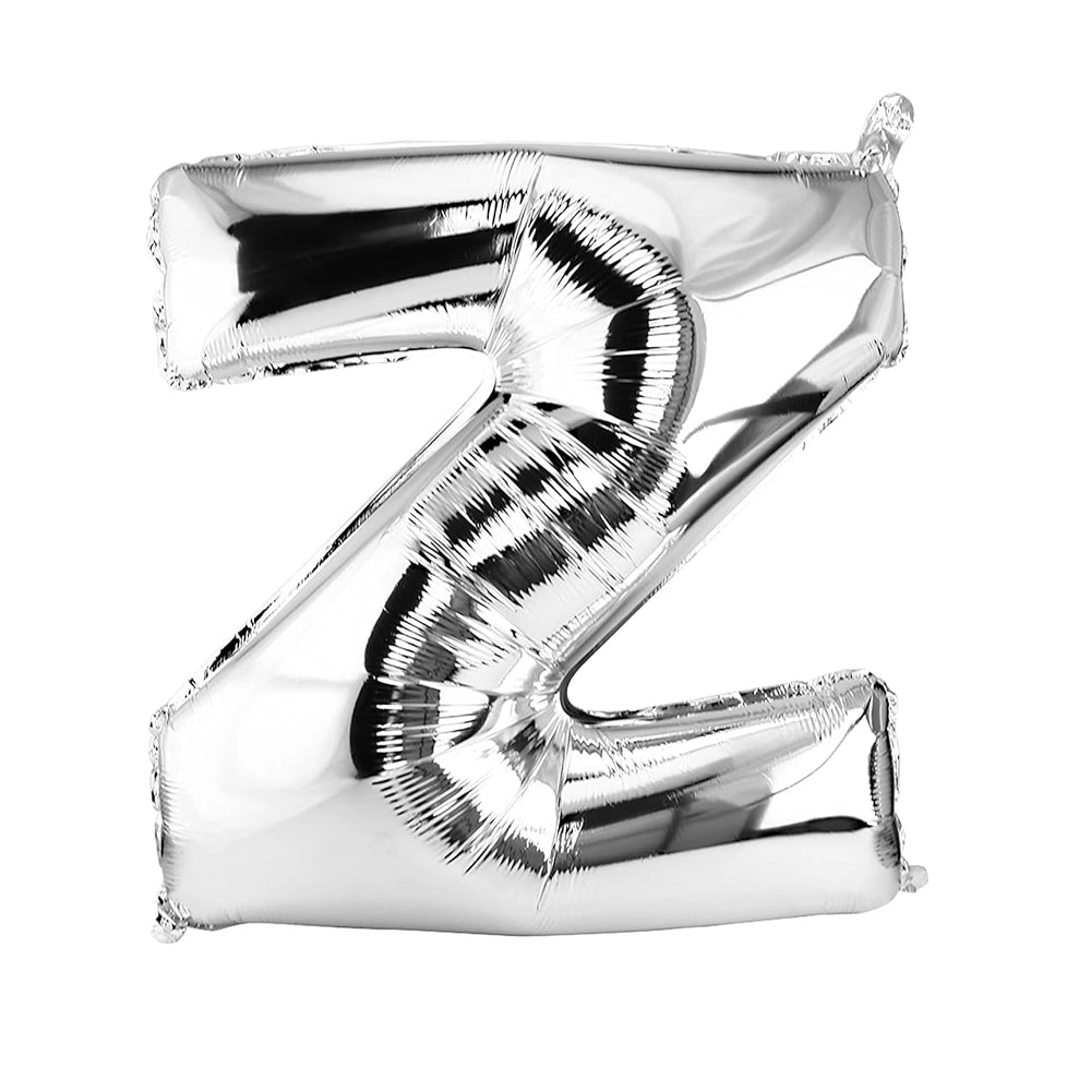 Letter Z Shaped Balloon - Silver