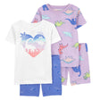 Ensemble Pyjama 4 Pièces en Coton Carter's - Dinosaure