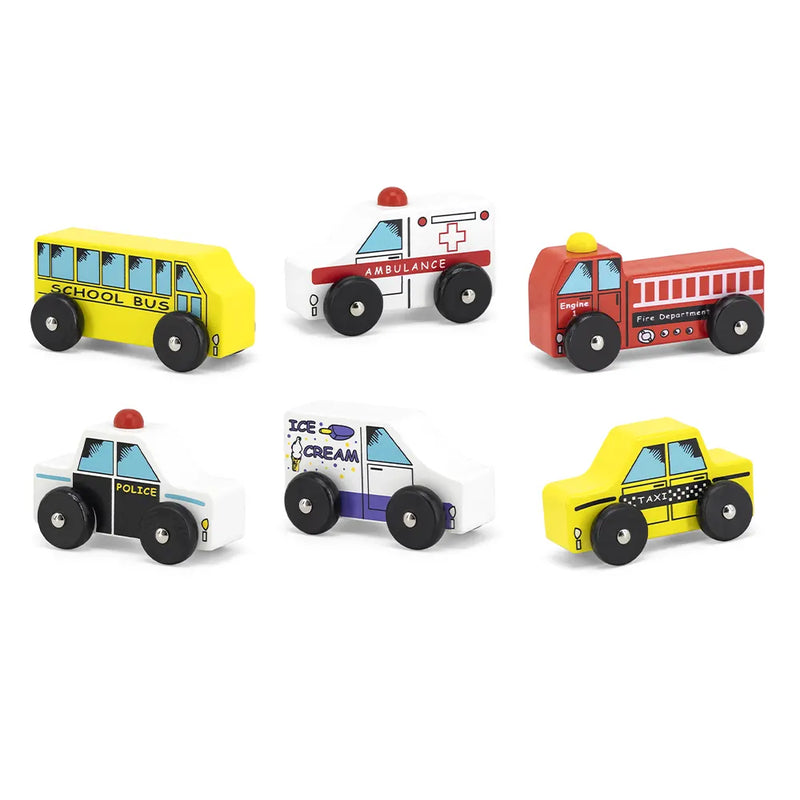 Viga Toys Set de 6 Vehículos de Ciudad - 18M+