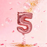 Globo de Número 5 Oro Rosa – 86cm