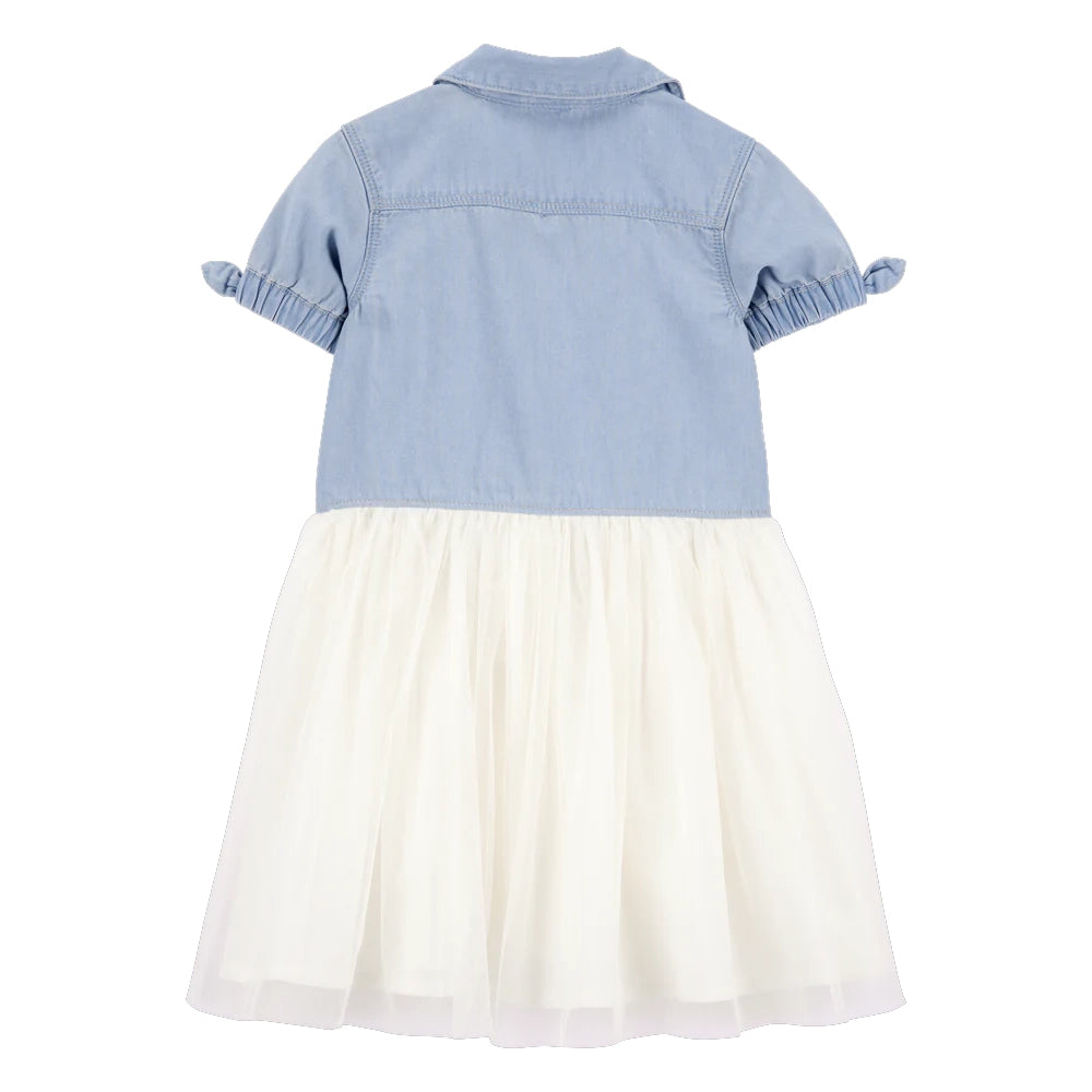 Robe en Jean Bicolore Fille Oshkosh
