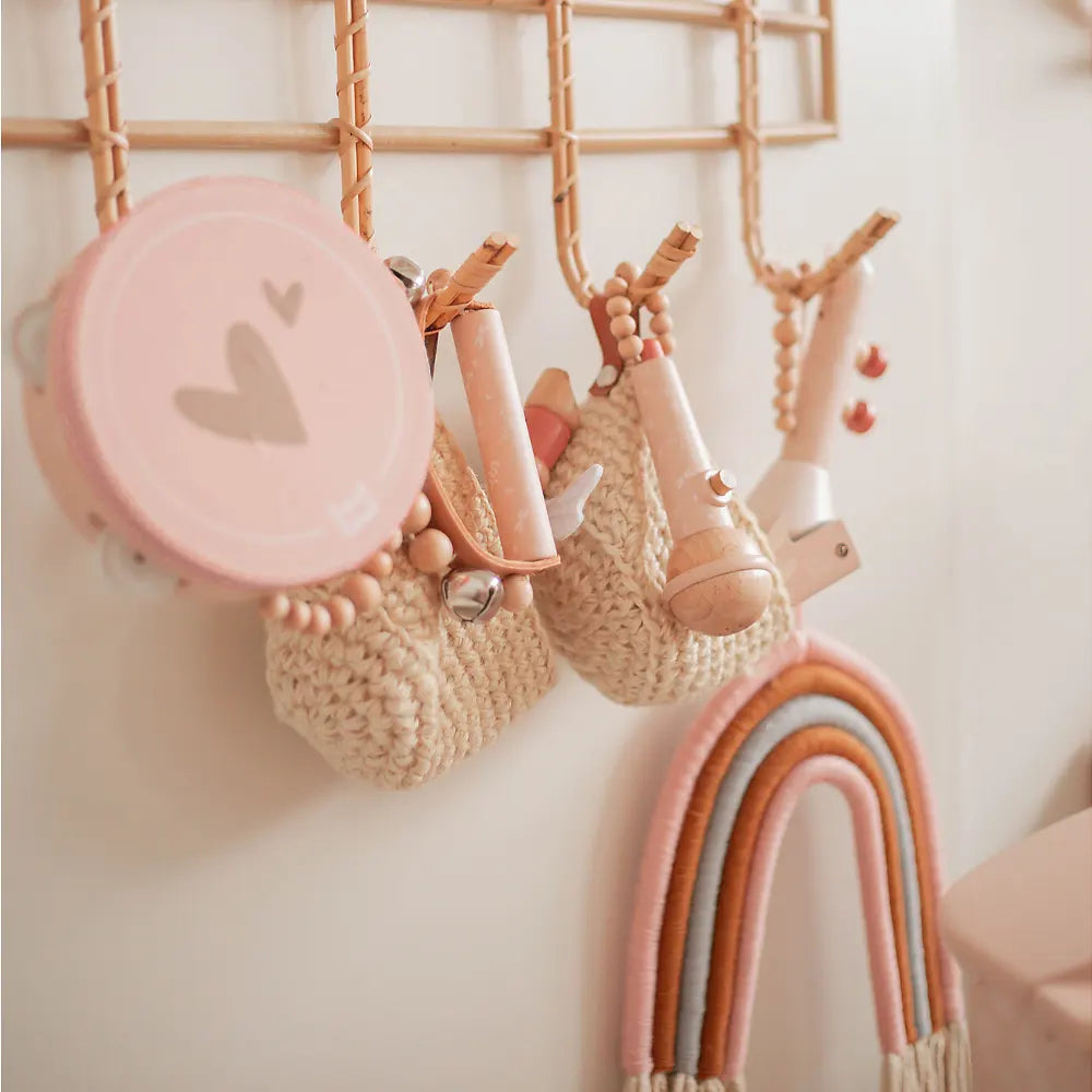 Label Label Hochets en Bois - Rose