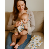 Babymat Lot de 6 Lingettes en Tissu - Happiness Bleu