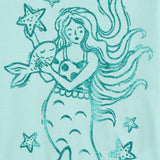 Pyjama 4 Pièces en Coton - Sirène Vert