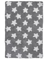 Tapis Rectangulaire Étoile 100% Bio 160x230 cm Un Amour de Tapis - Gris & Blanc