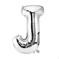 Letter J Shaped Balloon - Silver