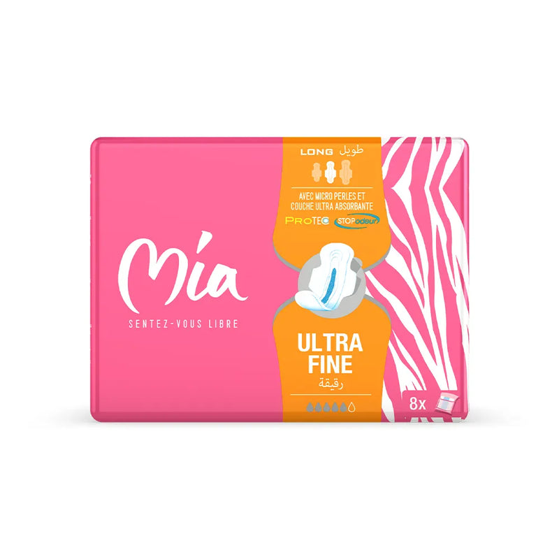 Mia Cotton Touch Ultra Thin Long Sanitary Pads - 8 Units