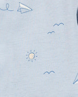 Ensemble 3 Pièces Cardigan Bébé Carter's - Bleu & Blanc