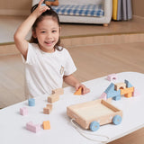 Viga Toys PolarB Chariot à Tirer avec Blocs 18M+