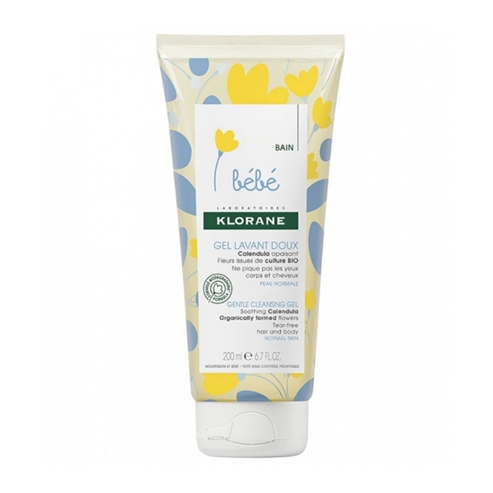Klorane Baby Gentle CleYearsing Gel with Soothing Calendula - 200ml