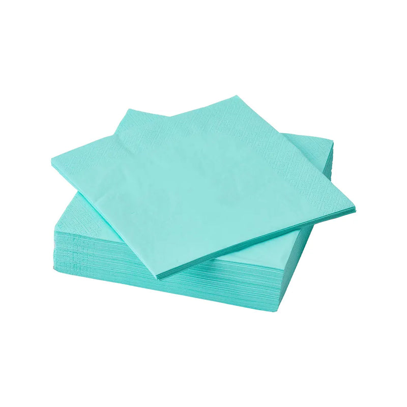 Pack of 40 Paper Napkins - Light Blue