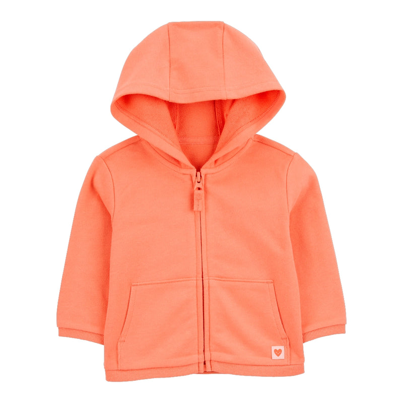 Cárdigan con Cremallera de Felpa para Bebé Niña Carter's - Naranja