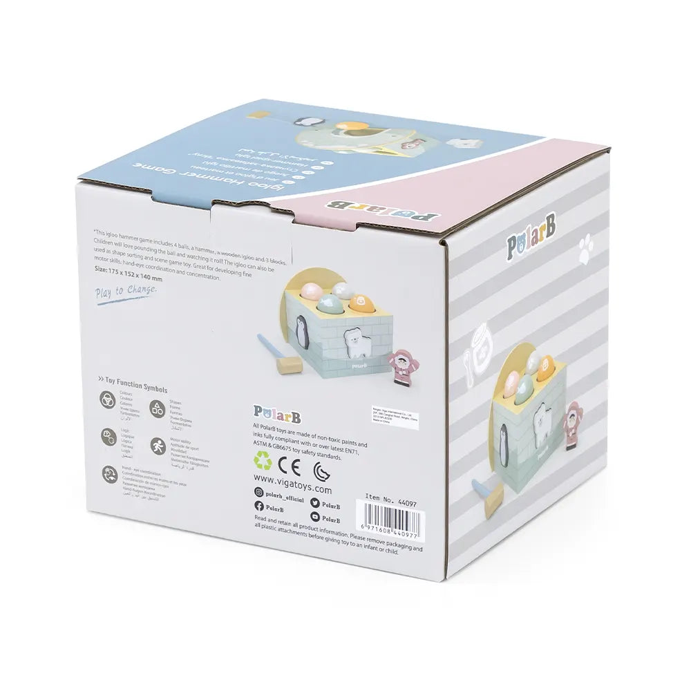 Viga Toys PolarB Jeu de Marteau Igloo 18M+
