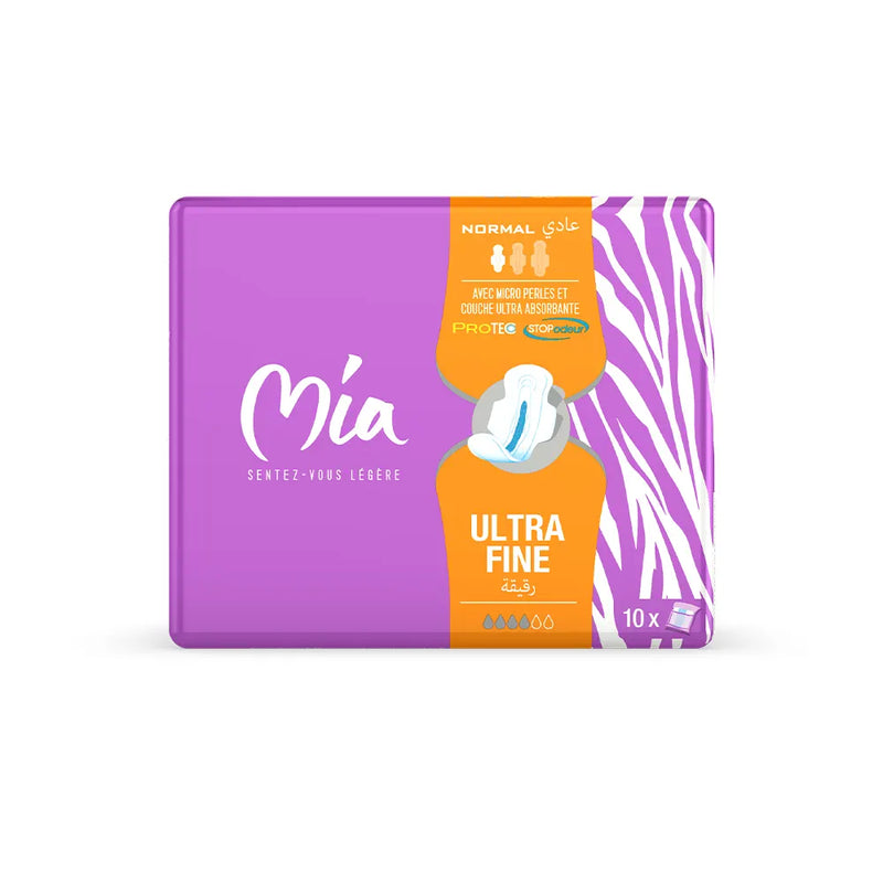 Mia Cotton Touch Ultra Thin Sanitary Pads Normal - 10 Units