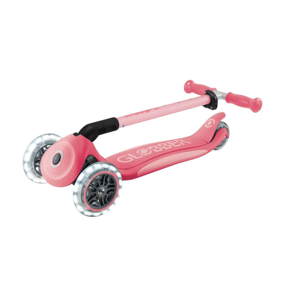 Globber Trottinette Primo Pliable Plus Lights - Rose Pastel