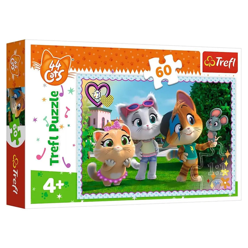 Trefl Puzzle 44 Chats Amusez-vous entre Amis 60 pièces - 4A+