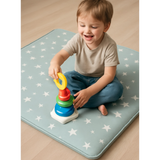 Babymat Matelas au Sol Petit Coton - Bleu Étoiles