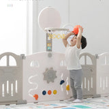 Parc Pliable (151x188cm) + Toboggan + Balançoire + Tapis - Voiture Gris