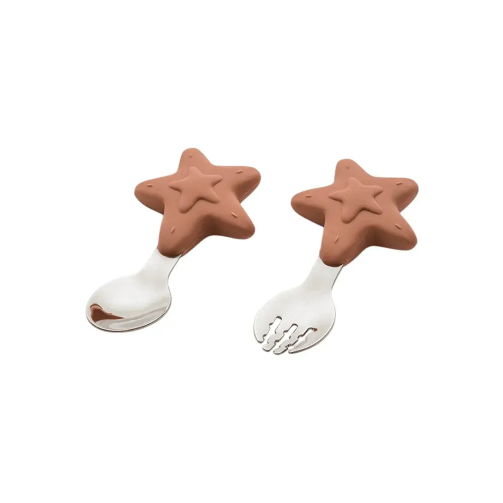 Citron Set Cuillère & Fourchette d’Apprentissage – Stars