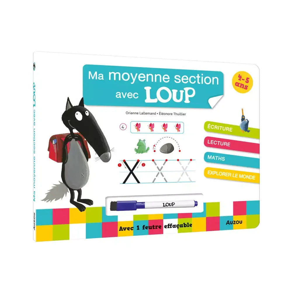 Ma Moyenne Section avec Loup - Livre-ardoise