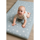 Babymat Matelas au Sol Petit Coton - Bleu Étoiles