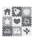 Alfombra Sunta Puzzle Mix - Gris y Blanco