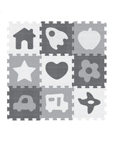 Sunta Tapis Puzzle Mix 9 Pièces - Gris & Blanc