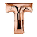 Letter T Shaped Balloon - Bronze